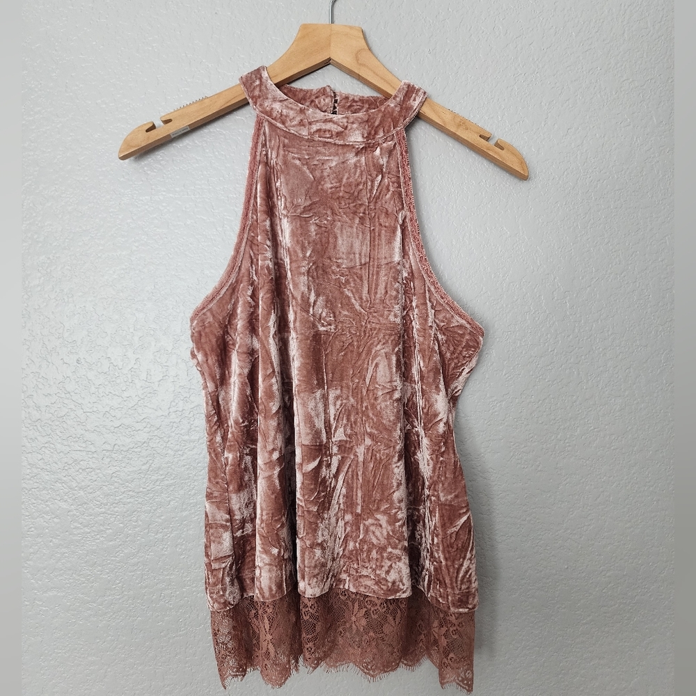 Francesca's Collection Velvet Tank Top - Picture 2 of 10